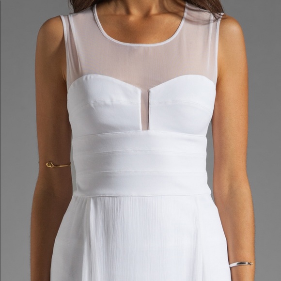BCBG White Sheer Formal Gown - Picture 3 of 6